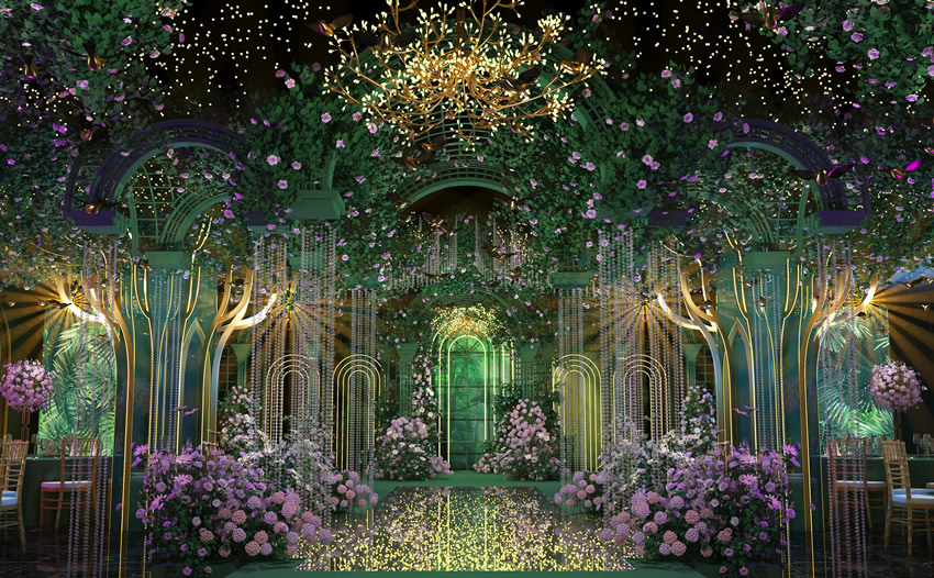 郫县奇妙森林婚礼堂效果展示