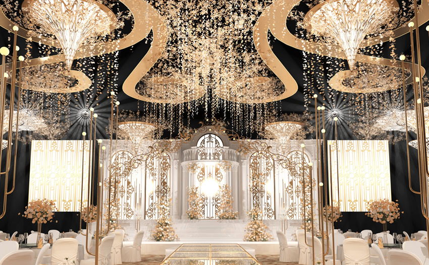 郫县花木兰喜事汇金色大厅效果展示